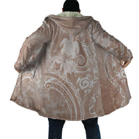Aloha Hawaii Turtles Floral Cloak Taupe Marbles Glaze