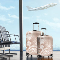 Aloha Hawaii Turtles Floral Luggage Cover Taupe Marbles Glaze