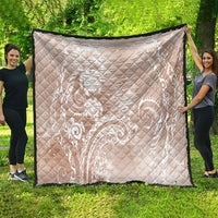 Aloha Hawaii Turtles Floral Quilt Taupe Marbles Glaze