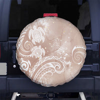 Aloha Hawaii Turtles Floral Spare Tire Cover Taupe Marbles Glaze