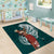 Tahiti Islands Polynesian Plumeria Area Rug Tahitian Vahine 'Ote'a - Teal