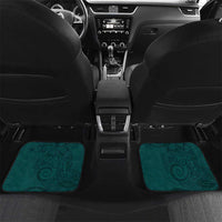 Tahiti Islands Polynesian Plumeria Car Mats Tahitian Vahine 'Ote'a - Teal