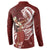 Tahiti Islands Polynesian Plumeria Button Sweatshirt Tahitian Vahine 'Ote'a - Scarlet