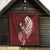 Tahiti Islands Polynesian Plumeria Quilt Tahitian Vahine 'Ote'a - Scarlet