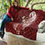 Tahiti Islands Polynesian Plumeria Quilt Tahitian Vahine 'Ote'a - Scarlet