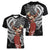 Tahiti Islands Polynesian Plumeria Women V-Neck T-Shirt Tahitian Vahine 'Ote'a - Black