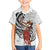 Tahiti Islands Polynesian Plumeria Kid Hawaiian Shirt Tahitian Vahine 'Ote'a - White