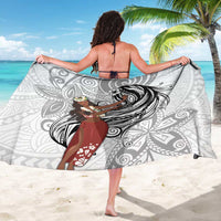 Tahiti Islands Polynesian Plumeria Sarong Tahitian Vahine 'Ote'a - White