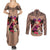 Polynesian Couples Matching Summer Maxi Dress and Long Sleeve Button Shirts Dog Lover With Beagle - Sunset At The Beach Brown Ver LT7 - Polynesian Pride