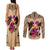 Polynesian Couples Matching Tank Maxi Dress and Long Sleeve Button Shirts Dog Lover With Border Collie - Sunset At The Beach LT7 - Polynesian Pride