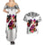 Polynesian Couples Matching Summer Maxi Dress and Hawaiian Shirt Dog Lover With Border Collie - Sunset At The Beach White Ver LT7 - Polynesian Pride