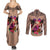 Polynesian Couples Matching Summer Maxi Dress and Long Sleeve Button Shirts Dog Lover With Border Collie - Sunset At The Beach Brown Ver LT7 - Polynesian Pride