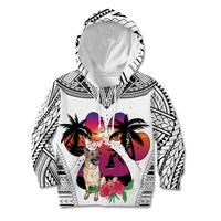 Polynesian Kid Hoodie Dog Lover With German Shepherd - Sunset At The Beach White Ver LT7 Hoodie White - Polynesian Pride
