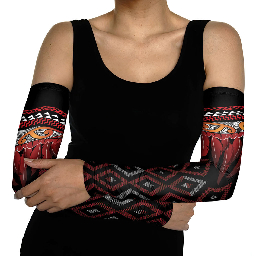 Aotearoa Maori Ngapuhi Iwi Arm Sleeves Korowai Tukutuku Kaokao Motifs