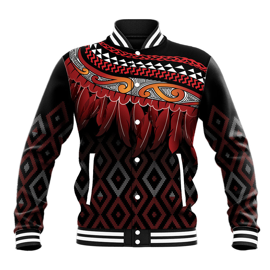 Aotearoa Maori Ngapuhi Iwi Baseball Jacket Korowai Tukutuku Kaokao Motifs