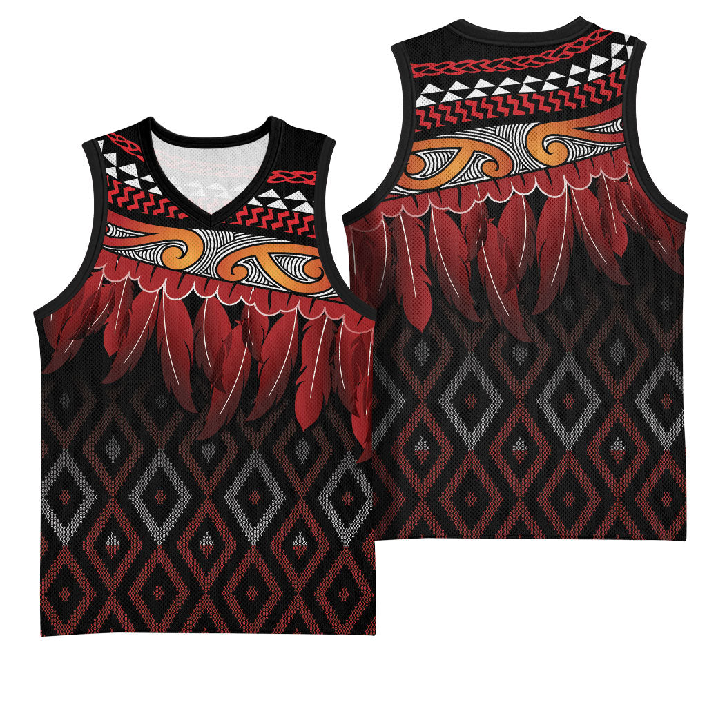 Aotearoa Maori Ngapuhi Iwi Basketball Jersey Korowai Tukutuku Kaokao Motifs