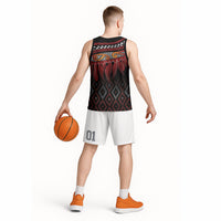Aotearoa Maori Ngapuhi Iwi Basketball Jersey Korowai Tukutuku Kaokao Motifs