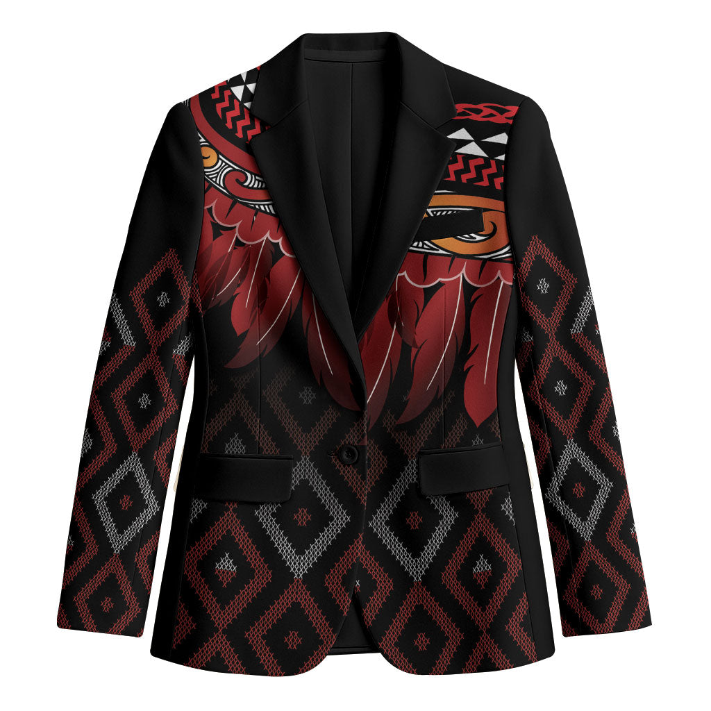 Aotearoa Maori Ngapuhi Iwi Blazer Korowai Tukutuku Kaokao Motifs
