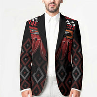 Aotearoa Maori Ngapuhi Iwi Blazer Korowai Tukutuku Kaokao Motifs