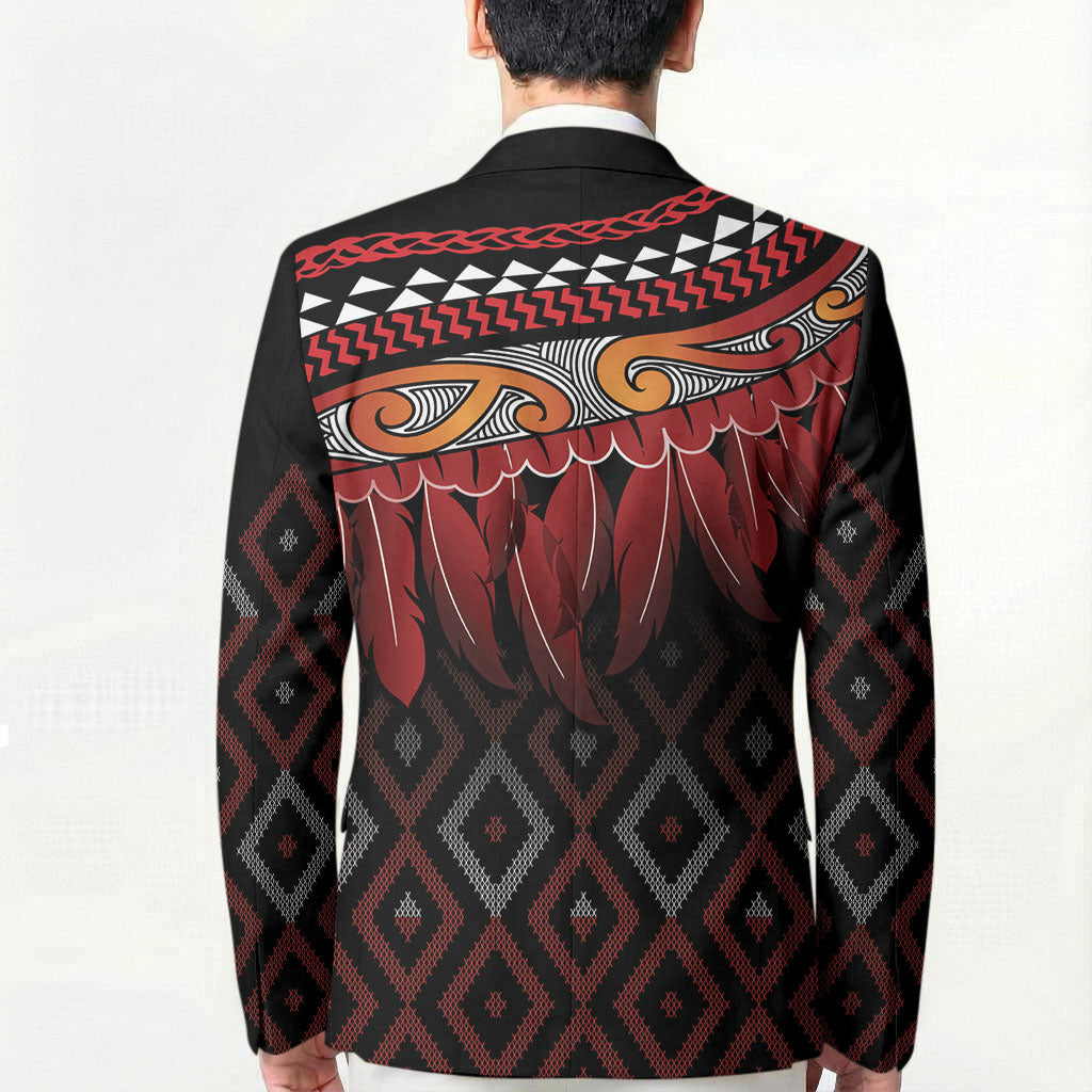 Aotearoa Maori Ngapuhi Iwi Blazer Korowai Tukutuku Kaokao Motifs