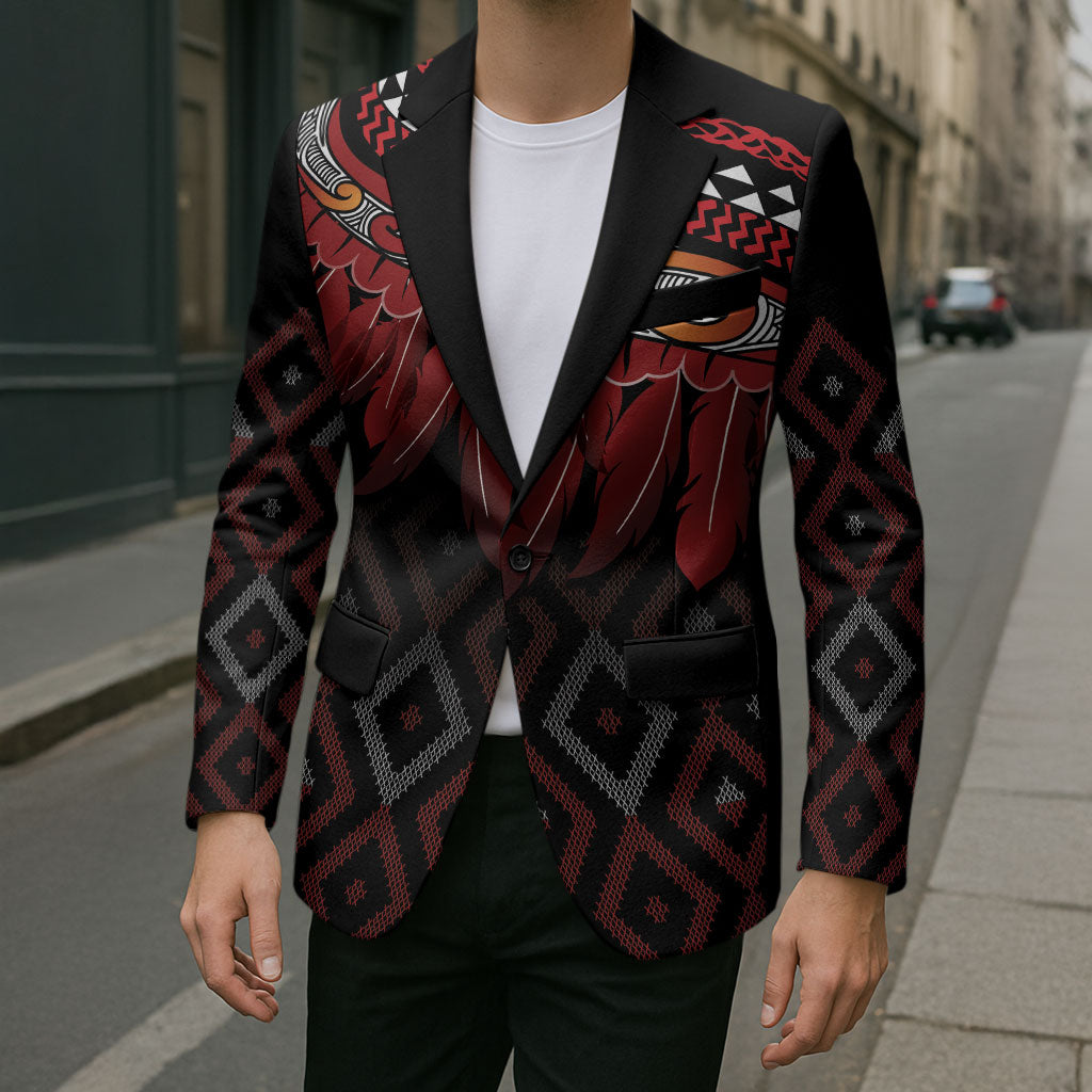 Aotearoa Maori Ngapuhi Iwi Blazer Korowai Tukutuku Kaokao Motifs