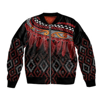 Aotearoa Maori Ngapuhi Iwi Bomber Jacket Korowai Tukutuku Kaokao Motifs