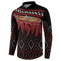 Aotearoa Maori Ngapuhi Iwi Button Sweatshirt Korowai Tukutuku Kaokao Motifs