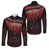 Aotearoa Maori Ngapuhi Iwi Family Matching Off Shoulder Maxi Dress and Hawaiian Shirt Korowai Tukutuku Kaokao Motifs
