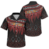 Aotearoa Maori Ngapuhi Iwi Family Matching Off Shoulder Maxi Dress and Hawaiian Shirt Korowai Tukutuku Kaokao Motifs