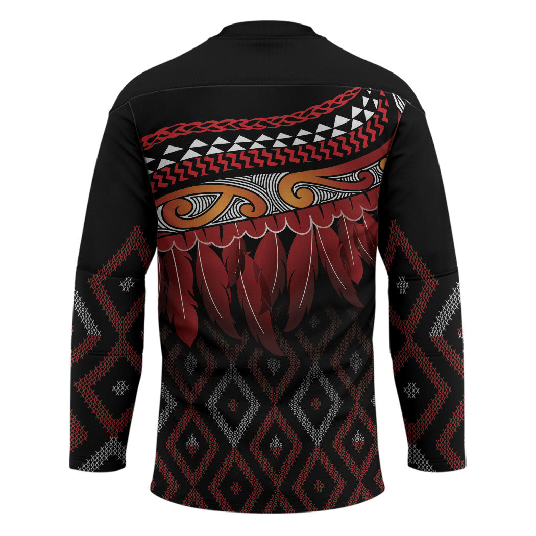 Aotearoa Maori Ngapuhi Iwi Hockey Jersey Korowai Tukutuku Kaokao Motifs