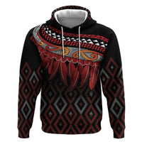 Aotearoa Maori Ngapuhi Iwi Hoodie Korowai Tukutuku Kaokao Motifs