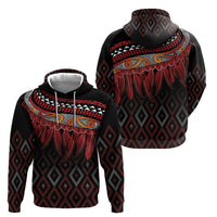 Aotearoa Maori Ngapuhi Iwi Hoodie Korowai Tukutuku Kaokao Motifs