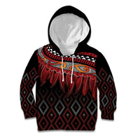 Aotearoa Maori Ngapuhi Iwi Kid Hoodie Korowai Tukutuku Kaokao Motifs