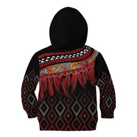 Aotearoa Maori Ngapuhi Iwi Kid Hoodie Korowai Tukutuku Kaokao Motifs