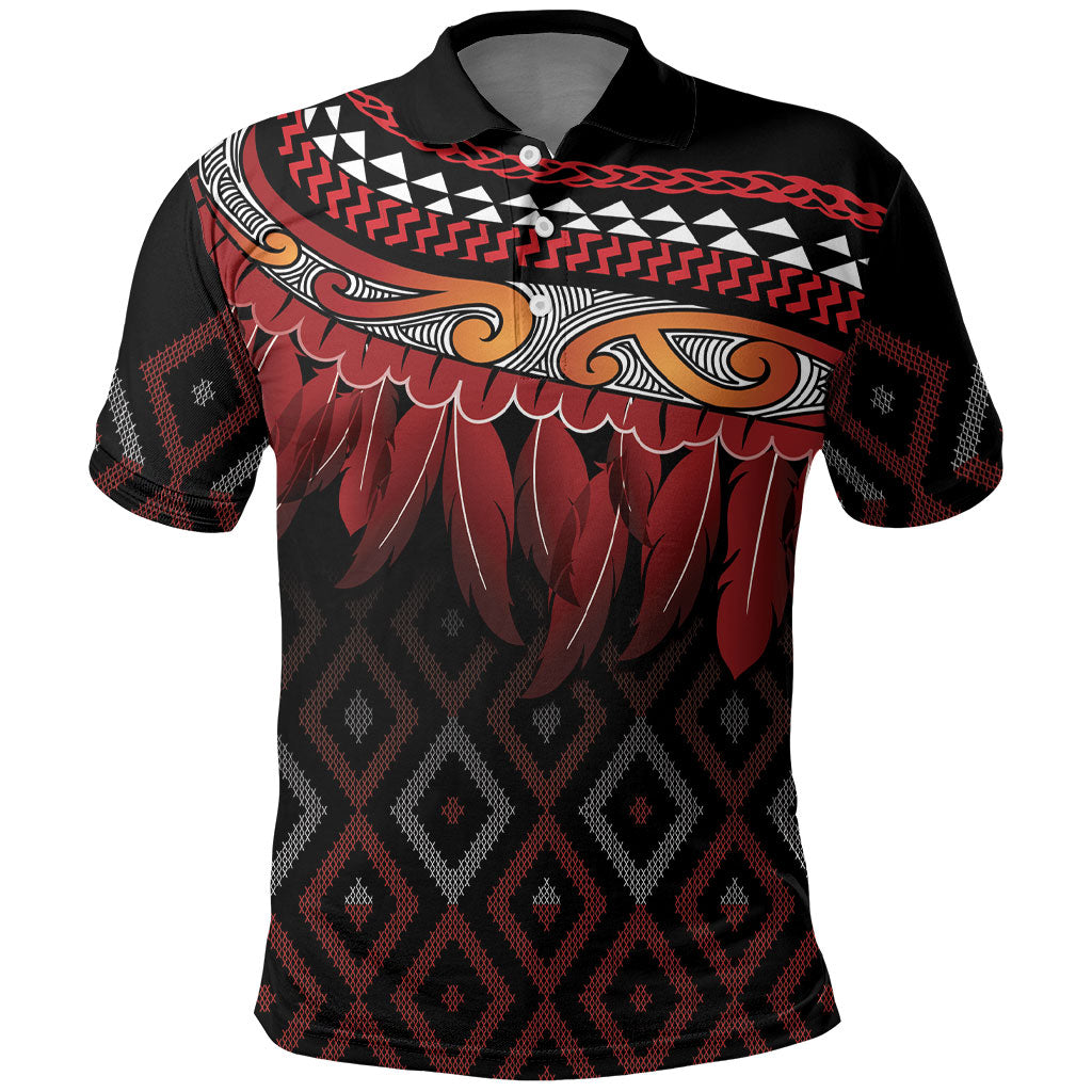 Aotearoa Maori Ngapuhi Iwi Polo Shirt Korowai Tukutuku Kaokao Motifs
