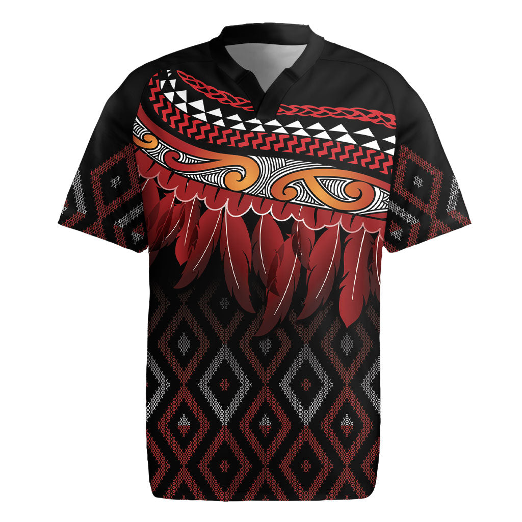 Aotearoa Maori Ngapuhi Iwi Rugby Jersey Korowai Tukutuku Kaokao Motifs