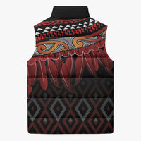 Aotearoa Maori Ngapuhi Iwi Sleeveless Puffer Jacket Korowai Tukutuku Kaokao Motifs
