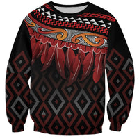 Aotearoa Maori Ngapuhi Iwi Sweatshirt Korowai Tukutuku Kaokao Motifs