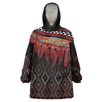 Aotearoa Maori Ngapuhi Iwi Wearable Blanket Hoodie Korowai Tukutuku Kaokao Motifs