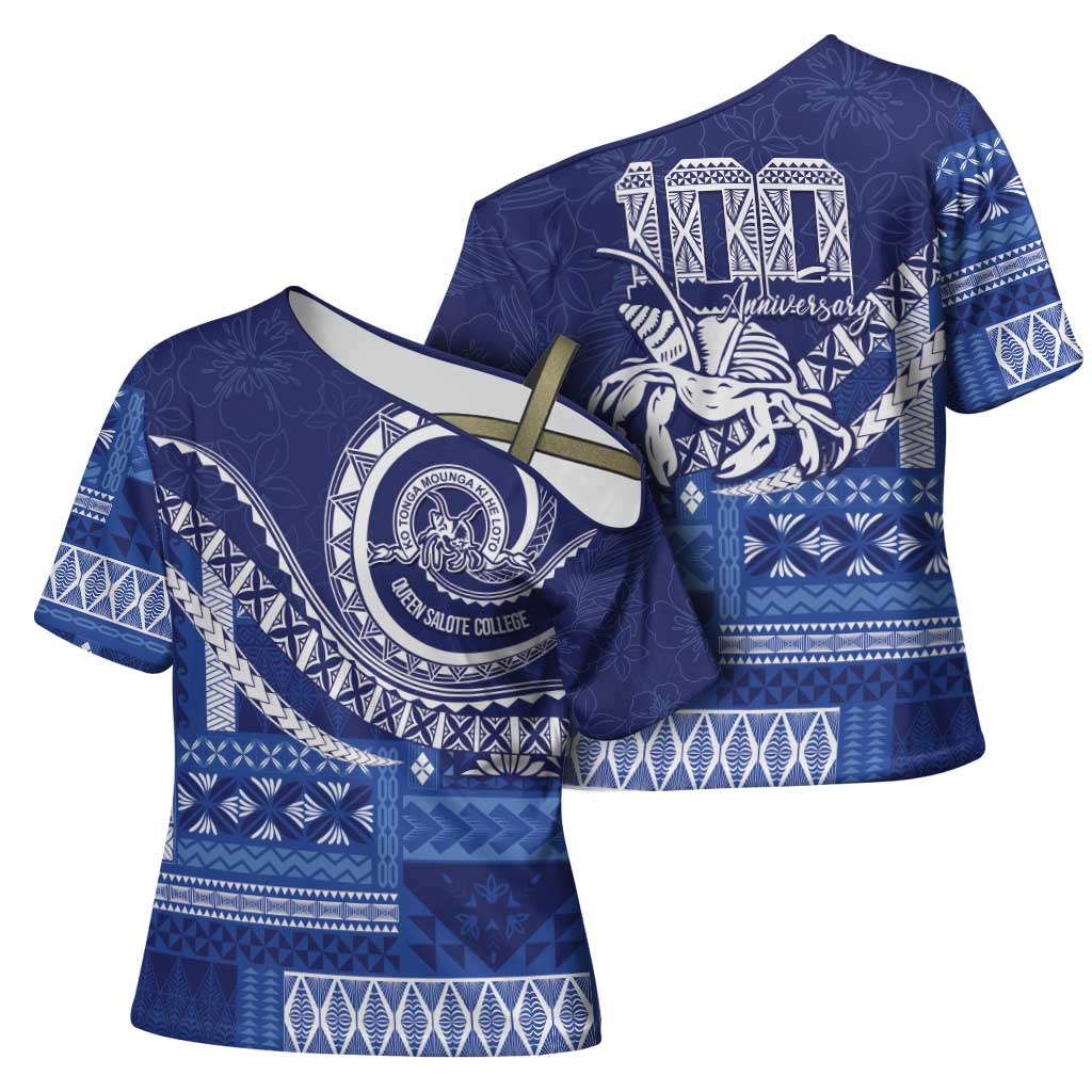 Queen Salote College 100th Anniversary Cross Shoulder Shirt QSC Royal Girls - Polynesian Pride