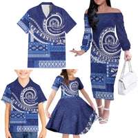 Queen Salote College 100th Anniversary Family Matching Off The Shoulder Long Sleeve Dress and Hawaiian Shirt QSC Royal Girls - Polynesian Pride