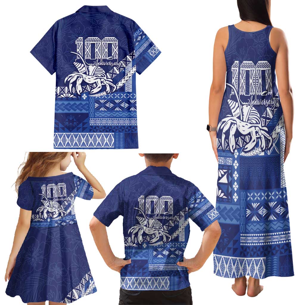 Queen Salote College 100th Anniversary Family Matching Tank Maxi Dress and Hawaiian Shirt QSC Royal Girls - Polynesian Pride