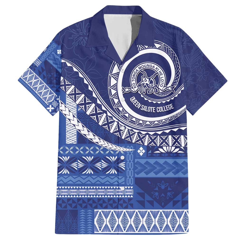 Queen Salote College 100th Anniversary Hawaiian Shirt QSC Royal Girls LT7 Royal Blue - Polynesian Pride