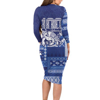 Queen Salote College 100th Anniversary Long Sleeve Bodycon Dress QSC Royal Girls - Polynesian Pride