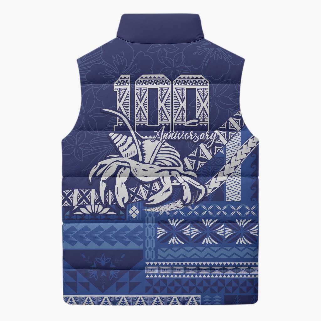 Queen Salote College 100th Anniversary Sleeveless Puffer Jacket QSC Royal Girls - Polynesian Pride