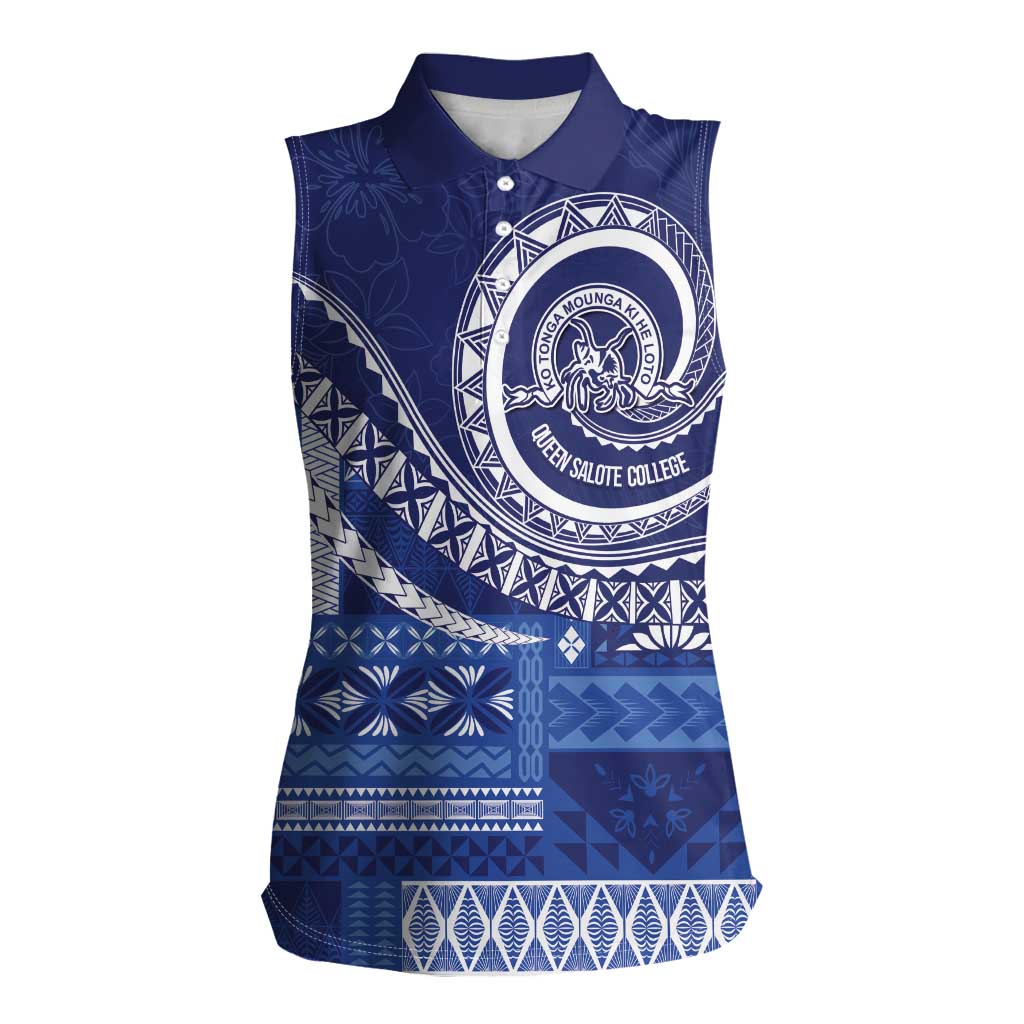 Queen Salote College 100th Anniversary Women Sleeveless Polo Shirt QSC Royal Girls - Polynesian Pride