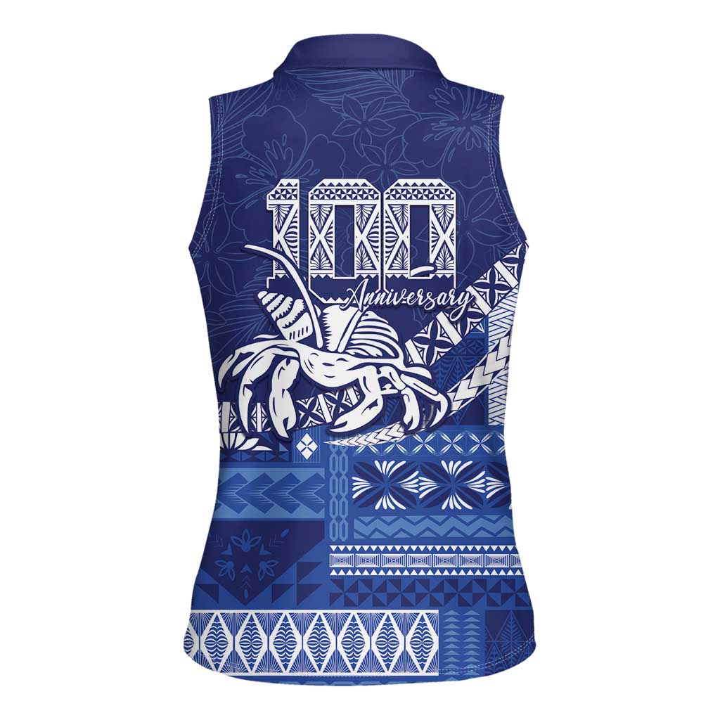 Queen Salote College 100th Anniversary Women Sleeveless Polo Shirt QSC Royal Girls - Polynesian Pride