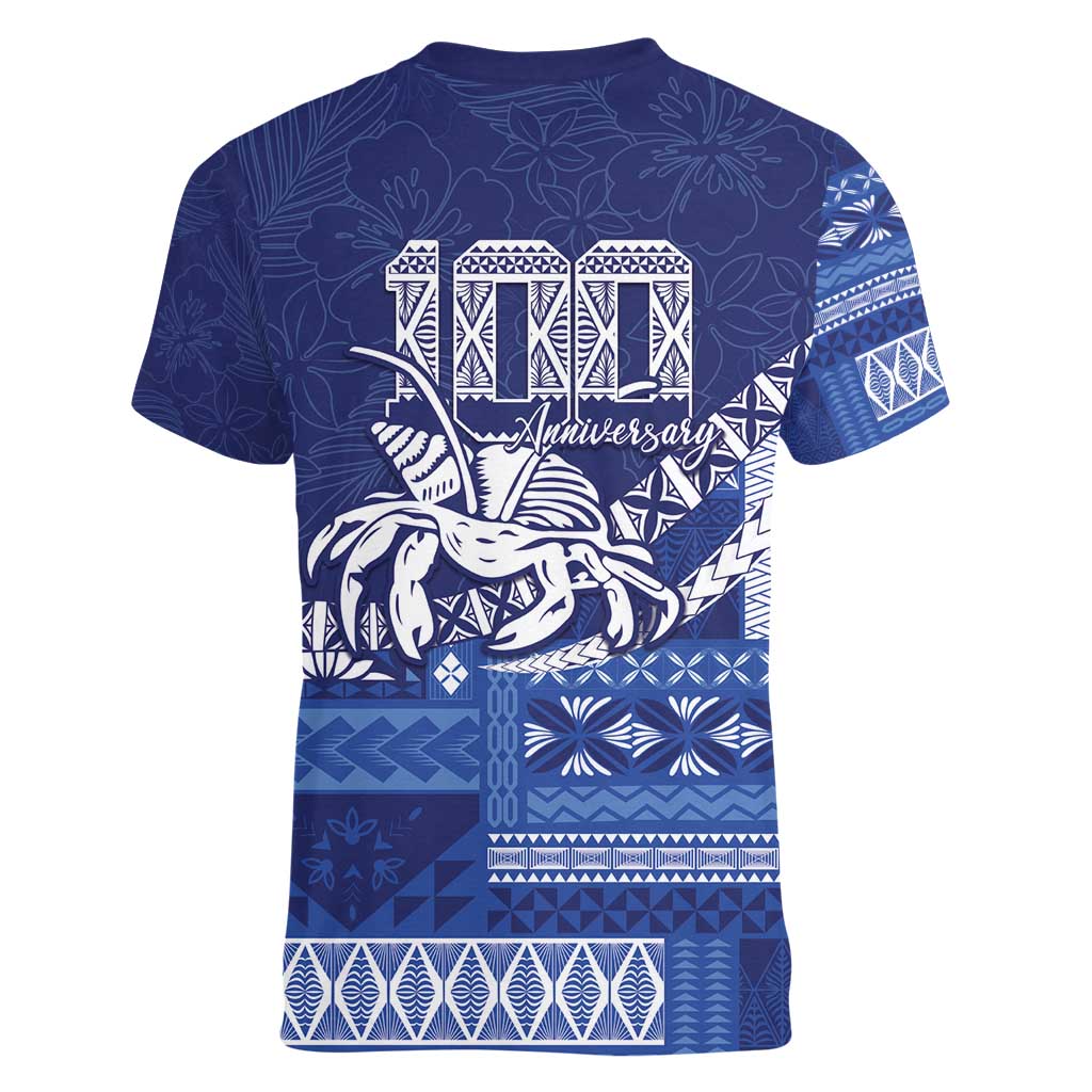 Queen Salote College 100th Anniversary Women V-Neck T-Shirt QSC Royal Girls - Polynesian Pride