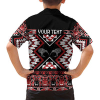 Personalised Taniko Motifs Aotearoa Family Matching Summer Maxi Dress and Hawaiian Shirt Waitangi Kowhaiwhai Kiwi