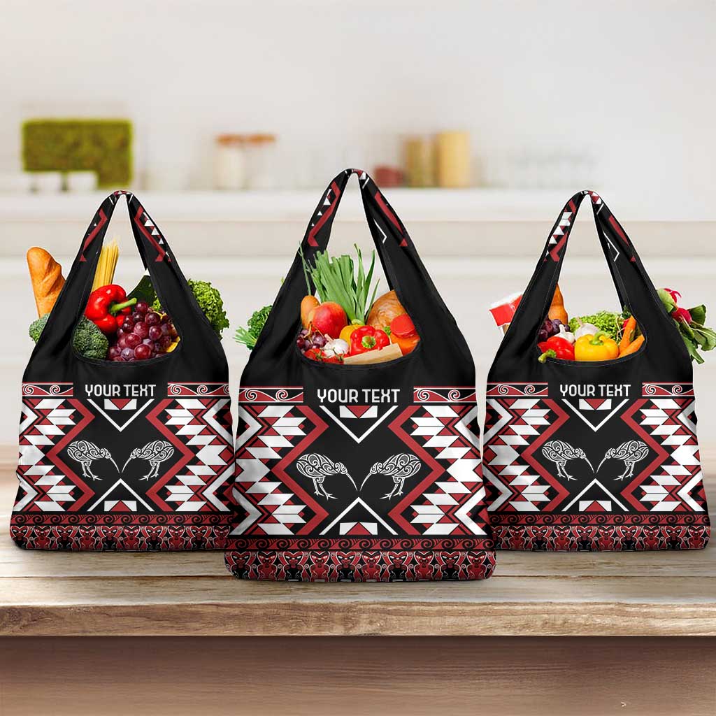 Personalised Taniko Motifs Aotearoa Grocery Bag Waitangi Kowhaiwhai Kiwi